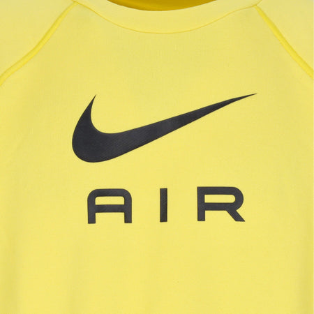 Nike Felpa Leggera Girocollo Uomo Sportswear Air French Terry Crew Yellow Strike/black da uomo