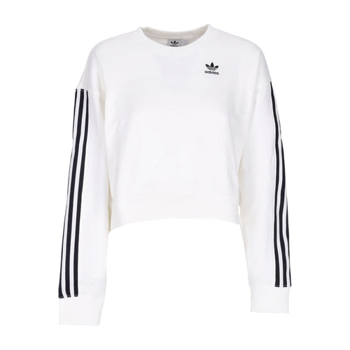 Adidas Felpa Leggera Girocollo Corta Donna Adicolor Classics Sweatshirt White da donna
