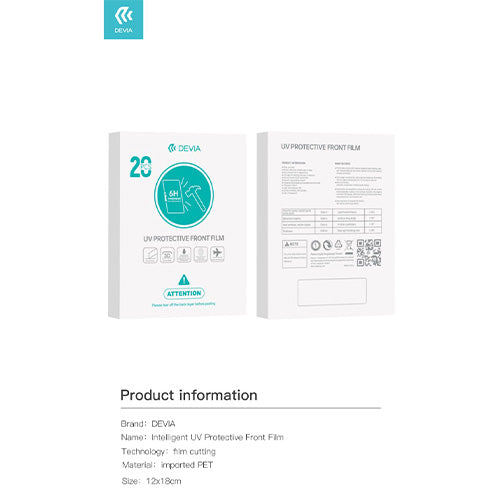 PELLICOLE DIS 0.12MM UV PROTEZ. 5H 20PZ