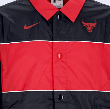 NIKE NBA Giacca Coach Jacket Uomo Nba Full-snap Lightweight Jacket Chibul Black/university Red/white da uomo