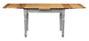 Biscottini Tavolo Country allungabile in legno massello di tiglio struttura grigio anticato piano naturale L120xPR80xH80 cm. Made in Italy