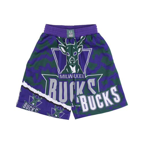 MITCHELL & NESS Pantaloncino Tipo Basket Uomo Nba Jumbotron 2.0 Mesh Short Hardwood Classics Milbuc Original Team Colors da uomo
