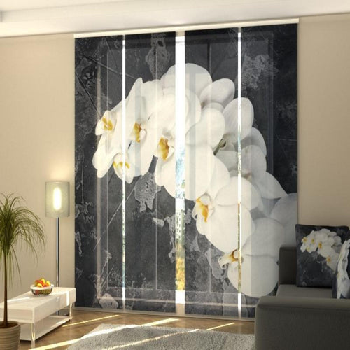 Tende a Pannello Orchidee Fresche su una Pietra