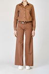 Kiltie Pantaloni Marrone da donna