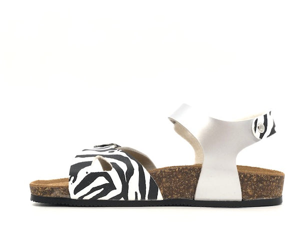 GOLDSTAR Sandalo Bambina Argento Zebra
