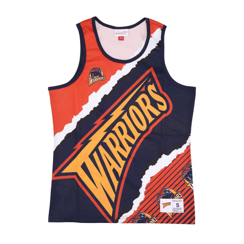 MITCHELL & NESS Canotta Tipo Basket Uomo Nba Jumbotron 2.0 Mesh Tank Hardwood Classics Golwar Original Team Colors da uomo