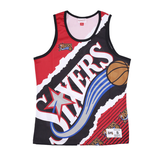 MITCHELL & NESS Canotta Tipo Basket Uomo Nba Jumbotron 2.0 Mesh Tank Hardwood Classics Phi76e Original Team Colors da uomo