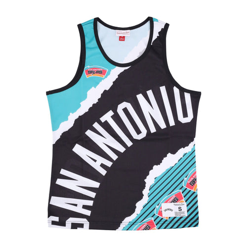 MITCHELL & NESS Canotta Tipo Basket Uomo Nba Jumbotron 2.0 Mesh Tank Hardwood Classics Saaspu Original Team Colors da uomo