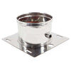 Piastra di base da 180mm in acciaio inox AISI 304 con spurgo