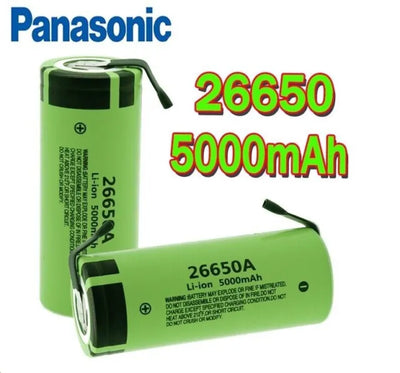 Batteria 26650 Litio Ricaricabile Panasonic Batteria Lamella Pacco 3.7V 5000mAh