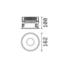Faretto Ad Incasso Off Alluminio Bianco Led 28W 3000K Luce Calda