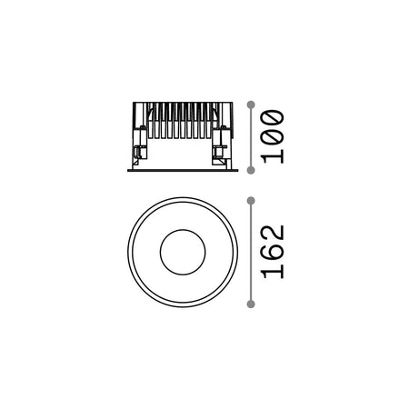 Faretto Ad Incasso Off Alluminio Bianco Led 28W 3000K Luce Calda