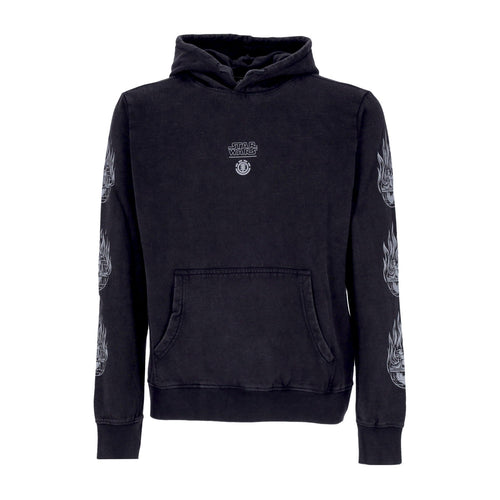 ELEMENT Felpa Cappuccio Uomo Deathstar Hoodie X Star Wars Washed Black da uomo