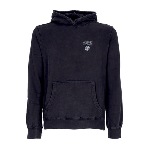 ELEMENT Felpa Cappuccio Uomo Yoda Hoodie X Star Wars Washed Black da uomo
