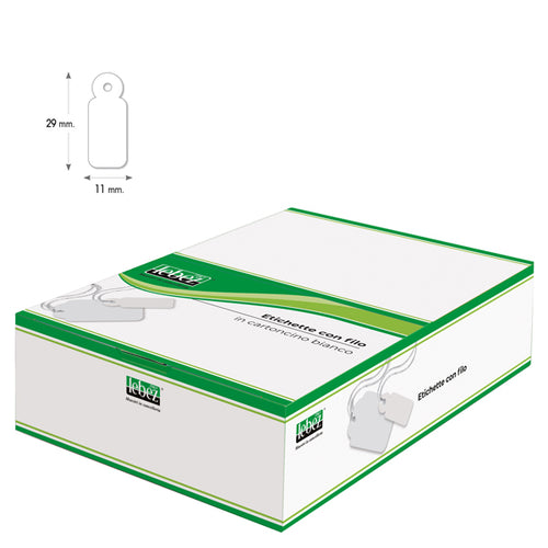 Scatola 1000 Etichette Con Filo A385 (11X29Mm
