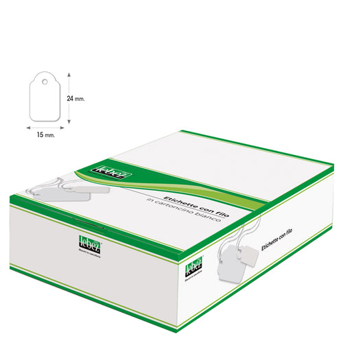 Scatola 1000 Etichette Con Filo A388 (15X24Mm