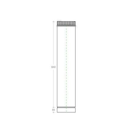 Tubo canale zincato da 200 x 1000 mm spessore 6 decimi