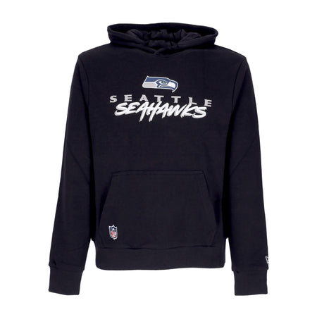 NEW ERA Felpa Cappuccio Uomo Nfl Script Team Hoody Seasea Black/obsidian Blue da uomo