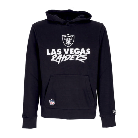 NEW ERA Felpa Cappuccio Uomo Nfl Script Team Hoody Lasrai Black/white da uomo