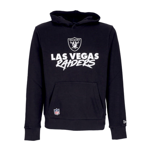 NEW ERA Felpa Cappuccio Uomo Nfl Script Team Hoody Lasrai Black/white da uomo