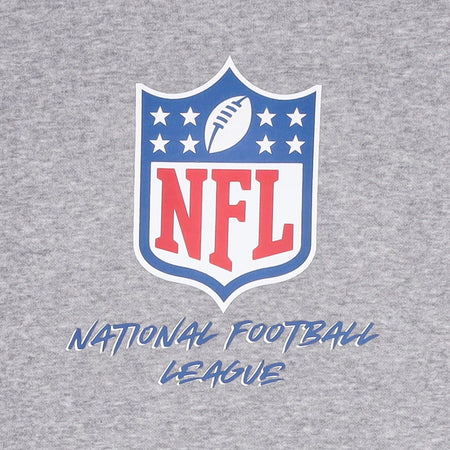 NEW ERA Felpa Cappuccio Uomo Nfl Script Team Hoody Nfllog Heather Grey/front Door Red da uomo