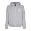 NEW ERA Felpa Cappuccio Zip Uomo Mlb League Essential Fz Neyyan Heather Graphite/white da uomo