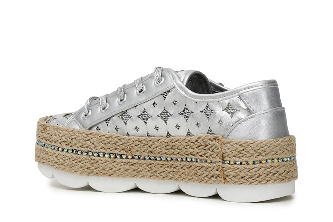 SNEAKERS FASCIA CORDA CON ACCESSORIO STRASS