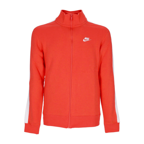 Nike Felpa Collo Alto Uomo Sportswear Club Bb Track Jacket Lt Crimson/white da uomo