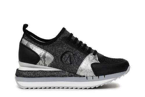 SLIP ON FINTO ALLACCIATO MULTIMATERIALE