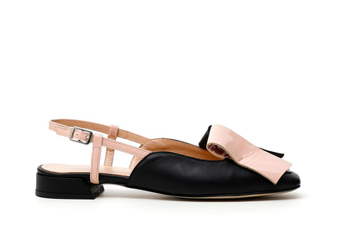 BALLERINA PELLE APERTA DIETRO CON FRANGIA