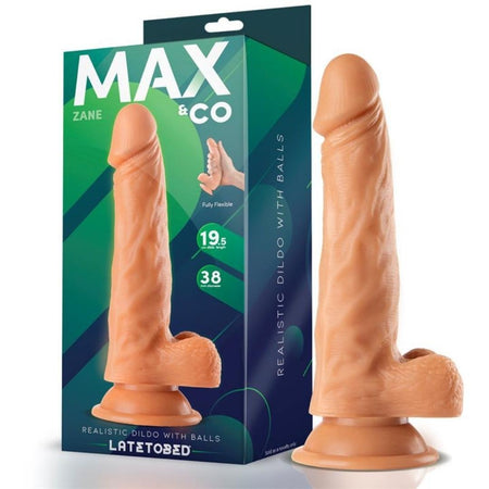 Zane - Dildo con Ventosa e Dettagli Anatomici 19,5 x 3,8 cm