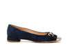 BALLERINA IN PELLE SCAMOSCIATA CON ACCESSORIO