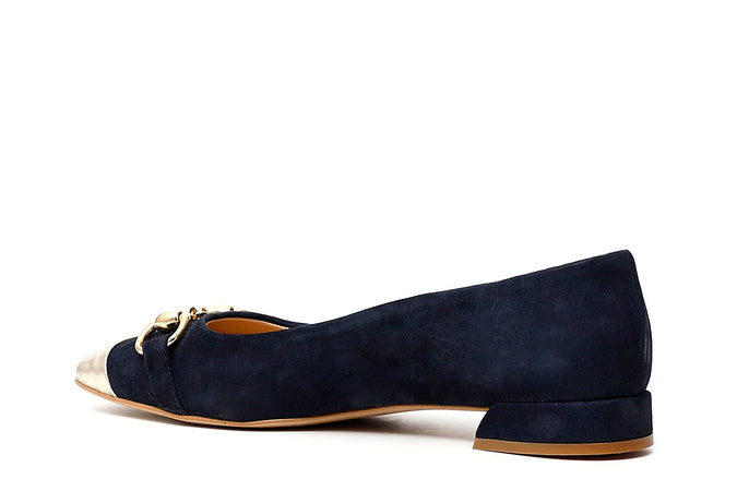 BALLERINA IN PELLE SCAMOSCIATA CON ACCESSORIO