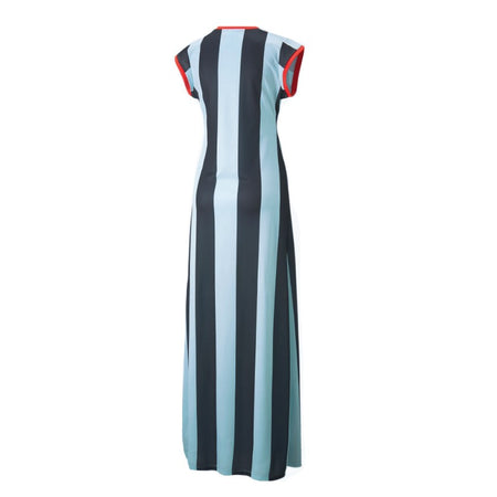 PUMA Vestito Donna Stripes Long Dress X Dua Lipa Blue Glow da donna