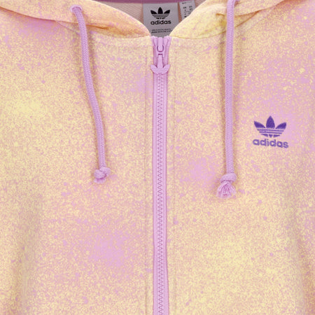 Adidas Felpa Leggera Cappuccio Zip Donna All Over Print Zip Hoodie Bliss Lilac/almost Yellow da donna