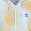 Adidas Felpa Leggera Cappuccio Donna All Over Print Full Zip Hoodie Almost Blue/hazy Orange da donna