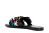 CIABATTA IN PELLE INTRECCIATA CON ACC. STRASS