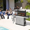 Barbecue griglia 4 Series RBS LXS 3 bruciatori RBS BBQ con due piani cottura e ruote