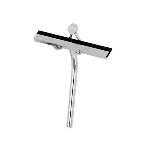 Spazzola pulisci box doccia con gancio in ottone cromato e gomma siliconica - accessori bagno