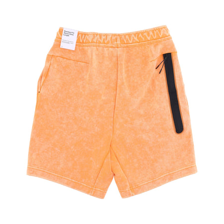 Nike Pantalone Corto Tuta Uomo Tech Fleece Wash Short Kumquat/black da uomo