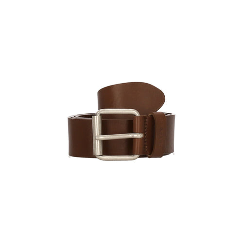 CARHARTT WIP Cintura Uomo Script Belt Leather Cognac/silver da uomo