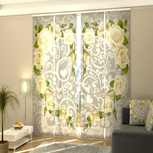 Tende a Pannello Cuore di Rose