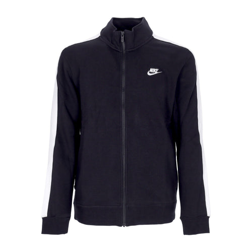 Nike Felpa Collo Alto Uomo Sportswear Club Bb Track Jacket Black/white/black/white da uomo