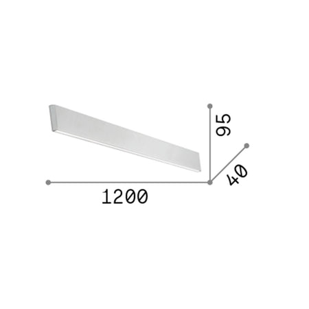 Applique Moderna Linus Alluminio Bianco Led 32W 4000K Luce Naturale