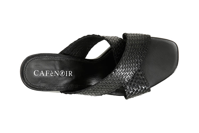 CIABATTA INCROCIO IN PELLE INTRECCIATA