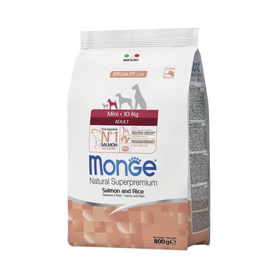 Monge Speciality Line Monoprotein secco Cani Adulti Mini salmone e riso
