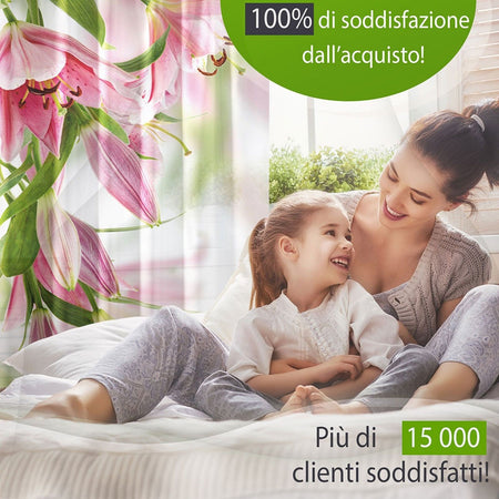 Set di 4 Tende a Pannello Ghirlanda dell'Avvento Decorata