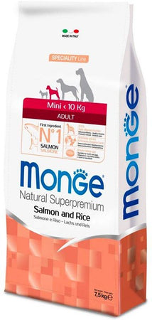 Monge Speciality Line Monoprotein secco Cani Adulti Mini salmone e riso