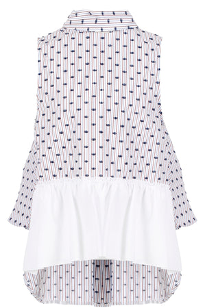 CAMICIA SMANICATA BALZA DIETRO