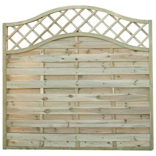 Pannello grigliato Lasa Onda in legno di pino naturale con barriera per recinzioni giardino e terrazzo